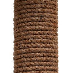 Домик для кошек с когтеточкой «Круглый с площадкой», 52×52×95 см, зебра