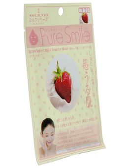 Маска для лица SunSmile PureSmile mk02 Milk Series Strawberry milkEssMask косм клубн мол 1шт 1/600, ,  фото 2