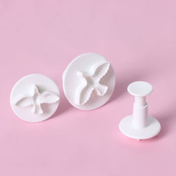 Плунжеры кондитерские Доляна «Птица», набор 3 шт., 4.5×5 см, пластик, белые