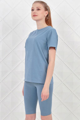 Арт. 5618 Костюм с бриджами 42-50 (5 шт) Цвет:верх-светло-серый, низ-светло-серый