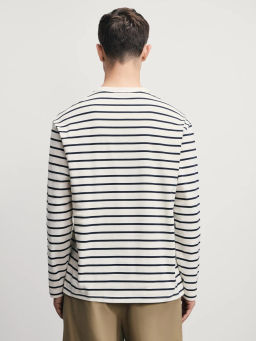 Лонгслив из 100% хлопка в полоску / Zarina  фото 5