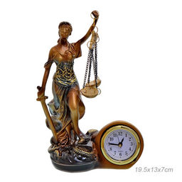 Часы статуэтка Фемида 19,5x13x7 / ZB-190 /уп 24/