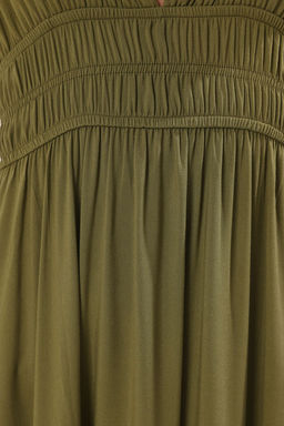 Haki Dokuma Buzgulu Maxi Plaj Elbise TBESS25EL00121 - Trendyolmilla фото 3