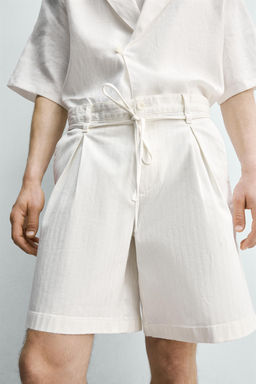 BERMUDA RELAXED FIT PLIEGUES / Crudo - Zara фото 6