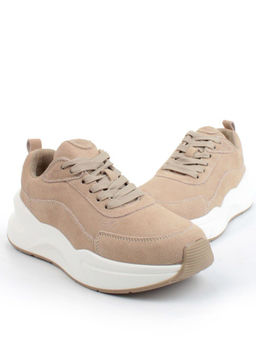 05-A504-4 DK. BEIGE Кроссовки женские (натуральная замша)