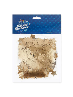 Конфетти «Звезда», золото, хром, 1.5 см, 50 г