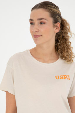 Женская кремовая футболка - U.s. polo assn фото 16