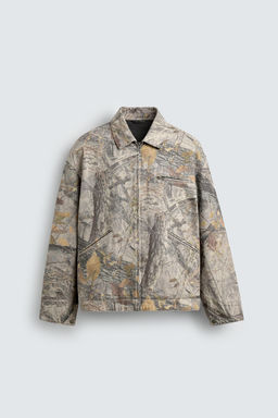 WASHED JACKET ABSTRACT PRINT - Zara фото 7
