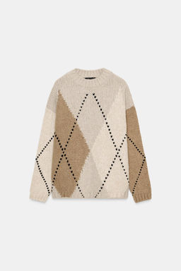 JERSEY PUNTO ROMBOS / Beige