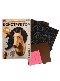 Конструктор полигональный Голова лошади, 118 деталей, UNICON  фото 2