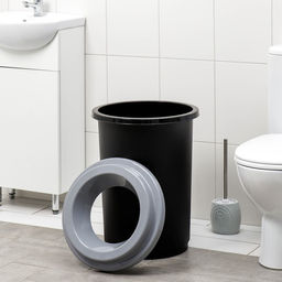 Ведро для мусора IDEA «Эко», 50 л, пластик, чёрное