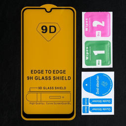 Защитное стекло 9D LuazON для Samsung A30s/M30s, полный клей, 0.33 мм, 9Н