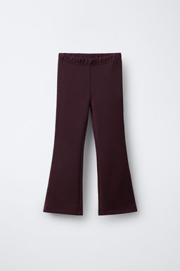FLARE TROUSERS WITH CONTRASTING TRIM DETAIL IN MODAL