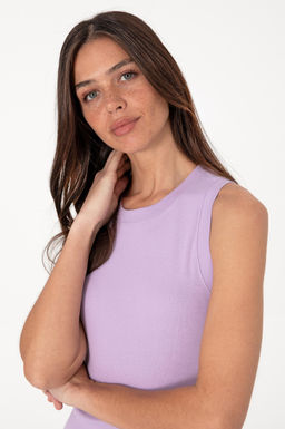 Kad_n Lila Kolsuz Bisiklet Yaka Basic Ti__rt Sepette S_rpriz _ndirim - U.s. polo assn фото 2