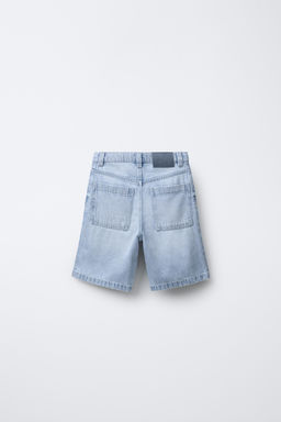 RELAXED FIT BAGGY DENIM BERMUDA SHORTS - Zara фото 2