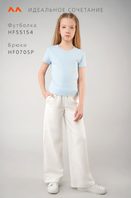 Футболка для девочки в рубчик из рибаны Happyfox  фото 36