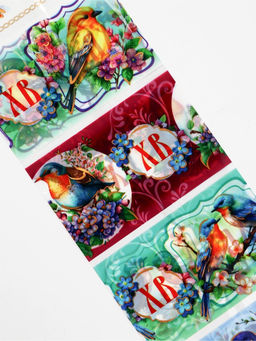 Цена за 20 шт. Термонаклейки на 7 яиц Птички, 7,3 х 34,2 см