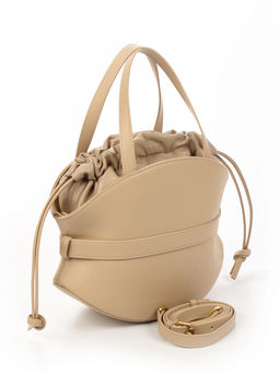 LACCOMA сумка АМ2420-темно-бежевый натуральная кожа хлопок