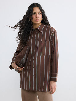 ?izgili Poplin Kad?n G?mlek Tunik