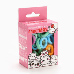 Резинки для волос «Махрушка», котики, 50 шт.