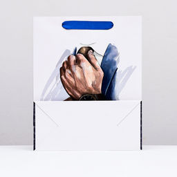 Цена за 2 шт. Пакет подарочный ламинированный «Брутальный», 26×32×12 см