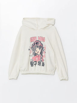 Kap??onlu K?z ?ocuk Sweatshirt