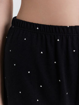 Комплект домашний женский черный с принтом сердечки сердечки на черном 592483 - Mark formelle фото 7