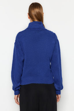 Siyah Yumusak Dokulu Tas Detayl? Bal?kc? Yaka Triko Kazak TWOAW24KZ00188 - Trendyolmilla фото 20