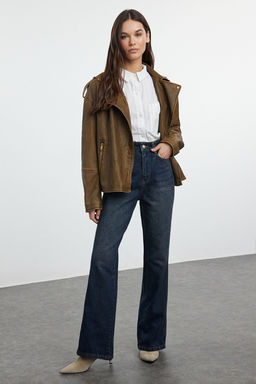 Ac?k Mavi Yuksek Bel Genis Paca Wide Leg Jeans TWOAW24JE00313 - Trendyolmilla фото 13
