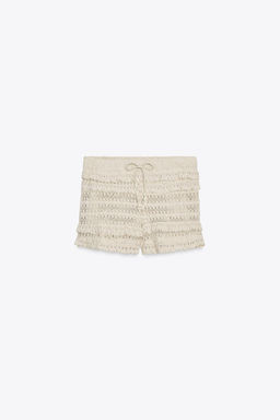 RUFFLED CROCHET SHORTS - Zara фото 5