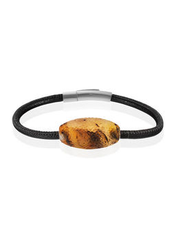 Браслет Индонезия с фактурным янтарём