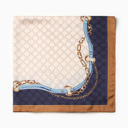 Платок женский MINAKU 70*70 см, синий  фото 3