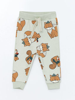 Bisiklet Yaka Uzun Kollu Bask?l? Erkek Bebek Sweatshirt ve Pantolon 2li Tak?m