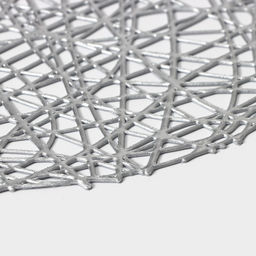 Набор салфеток сервировочных на стол Доляна Паутинка, d=38 см, 4 шт, цвет серебряный  фото 16