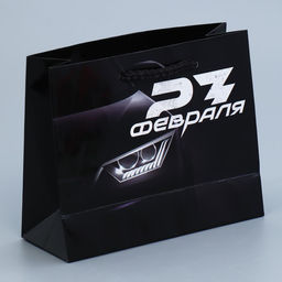 Цена за 3 шт. Пакет подарочный ламинированный, упаковка, «С 23 февраля», S 12×15×5.5 см