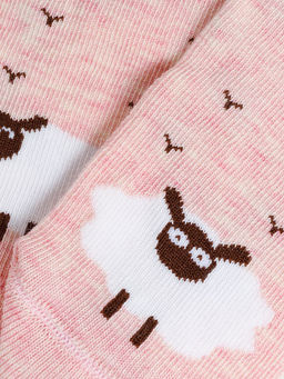 Цена за 5 пар! Носки детские розовые с рисунком в виде барашков - Mark formelle фото 3