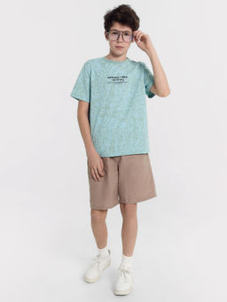 Шорты для мальчиков бежевые из хлопка и льна