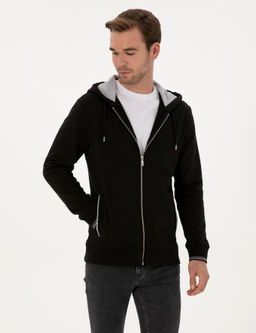 Siyah Regular Fit Sweatshirt