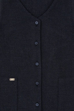 K_z _ocuk Lacivert Dokuma Elbise Sepette S_rpriz _ndirim - U.s. polo assn фото 3