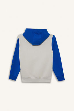 Kap__onlu Bask_l_ __i Yumu_ak T_yl_ Sweatshirt Erkek _ocuk - Defacto фото 8