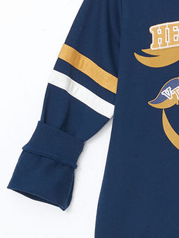 Bisiklet Yaka Bask?l? Erkek ?ocuk Sweatshirt - Waikiki фото 3