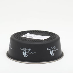 Миска металлическая в пластиковом корпусе Собачья любовь, 445 мл, черная - Пижон фото 4