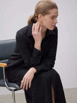 Платье Emka PL1527/espresso из вискозы черное фото 2