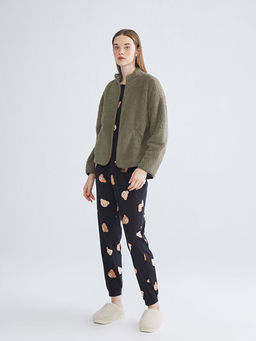 Dik Yaka Pel?? Kad?n Pijama ?st?