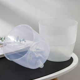 Кашпо для цветов со вставкой Plast-Avenue «Грация», 2 л, пластик, прозрачное