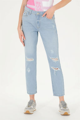 Женские голубые джинсовые брюки - U.s. polo assn фото 7