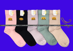 Цена за 10 пар. Шугуан носки женские ангора шерсть Смайлик 37-40 (фактически 36-40)