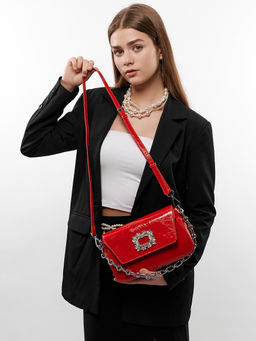 LACCOMA сумка Q6116-красный натуральная кожа полиэстер фото 2