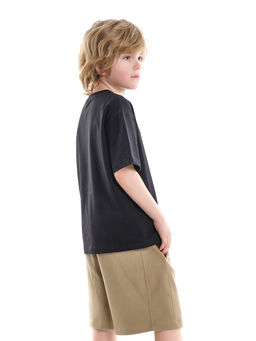 Футболка хлопок подросткам для школы 22-7626 черный - Mini maxi фото 5