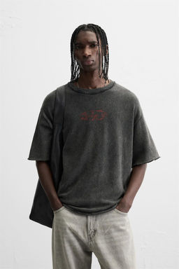 CONTRAST PRINT KNIT T-SHIRT - Zara фото 2